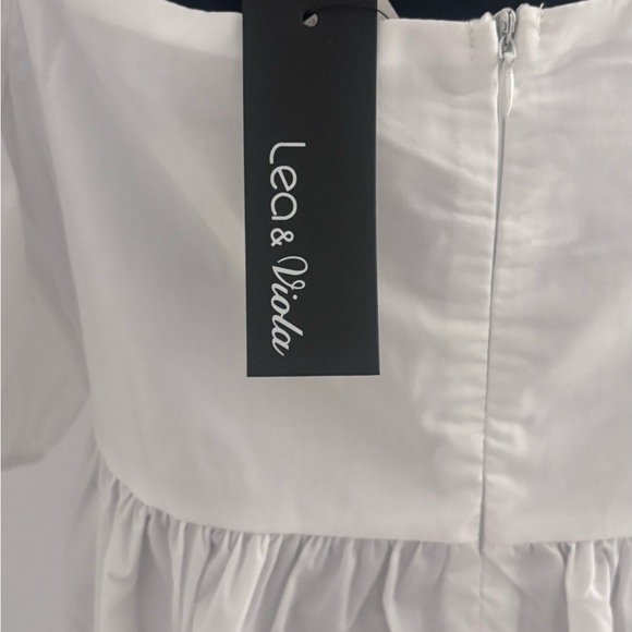 C- Lea & Viola NWT White Puff Sleeve Cotton Dress
Size Lg - Picture 5 of 8